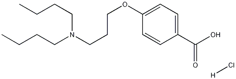 4-[3-(二丁基氨基)丙氧基]苯甲酸盐酸盐 结构式