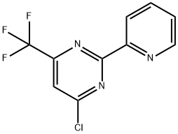 2-吡啶-2-基-4-氯-6-三氟甲基嘧啶 结构式