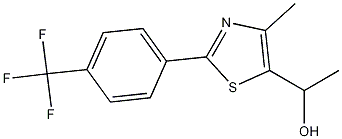 1-[4-甲基-2-(4-三氟甲基苯基)噻唑-5-基]乙醇 结构式