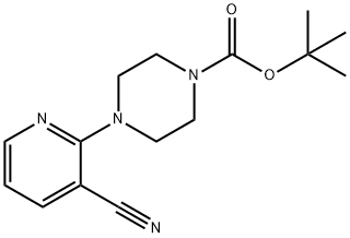 4-(3-氰基-2-吡啶基)-1-哌嗪甲酸叔丁酯 结构式