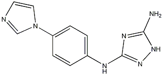 N-[4-(1H-咪唑-1-基)苯基]-1H-1,2,4-三唑-3,5-二胺 结构式