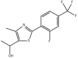 1-[2-[2-氟-4-(三氟甲基)苯基]-4-甲基噻唑-5-基]乙醇 结构式