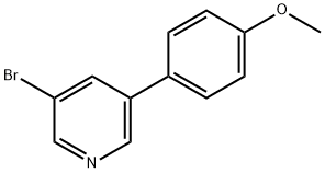 3-溴-5-(4-甲氧基苯基)吡啶 结构式