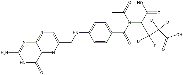 N-乙酰叶酸-D4 结构式