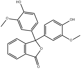 3,3-双(4-羟基-3-甲氧基苯基)异苯并呋喃-1(3H)-酮 结构式