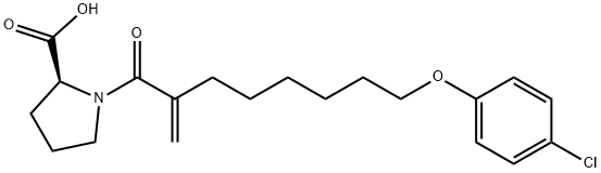 8-(4-Chlorophenoxy)-2-methylene-octanoic Acid L-Prolinamide 结构式