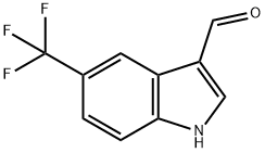 5-(三氟甲基)-1H-吲哚-3-甲醛 结构式