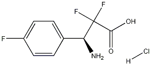 (S)-3-Amino-2,2-difluoro-3-(4-fluoro-phenyl)-propionic acid hydrochloride 结构式
