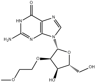 2'-O-(2-甲氧乙基)鸟苷 结构式