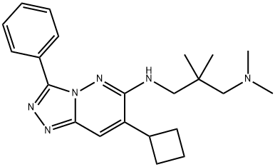 N3-(7-环丁基-3-苯基-1,2,4-三唑并[4,3-B]哒嗪-6-基)-N1,N1,2,2-四甲基-1,3-丙二胺 结构式