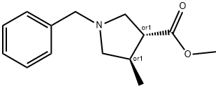反式-1-苄基-4-甲基吡啶-3-甲酸乙酯 结构式