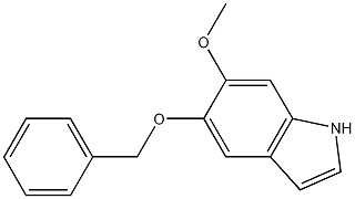 5-苄氧基-6-甲氧基吲哚 结构式