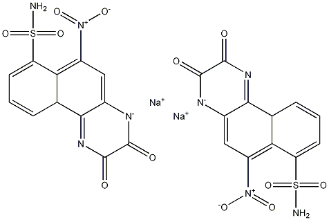 6 -硝基- 7 - 硫氨基苯并[F]喹喔啉-2,3二酮 结构式