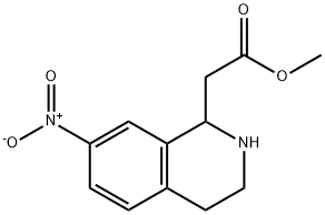 1,2,3,4-四氢-7-硝基-1-异喹啉乙酸甲酯 结构式