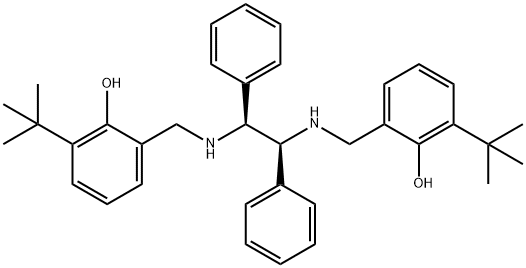 2,2'-[[(1S,2S)-1,2-二苯基-1,2-乙二基]双(亚氨基甲基)]双[6-(1,1-二叔丁基)苯酚] 结构式