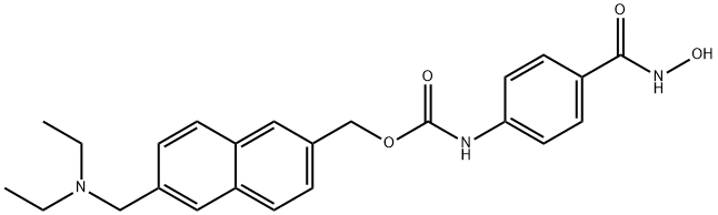 [4-[(羟基氨基)羰基]苯基]氨基甲酸 [6-[(二乙基氨基)甲基]-2-萘基]甲酯 结构式