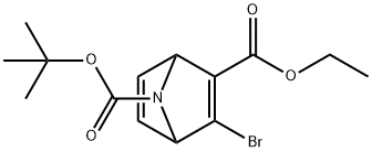 (1S,4R)-7-tert-butyl 2-ethyl 3-bromo-7-azabicyclo[2.2.1]hepta-2,5-diene-2,7-dicarboxylate 结构式