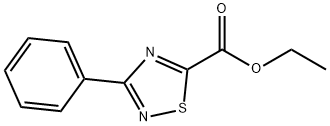 3-苯基-1,2,4-噻二唑-5-甲酸乙酯 结构式