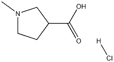 1-甲基-3-吡咯烷甲酸盐酸盐 结构式