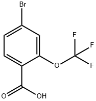 4-溴-2-(三氟甲氧基)苯甲酸 结构式