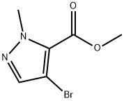 4-溴-1-甲基吡唑-5-羧酸甲酯 结构式