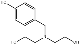 4-[[双(2-羟基乙基)氨基]甲基]苯酚 结构式