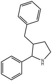 2-苯基-3-(苯基甲基)吡咯烷 结构式