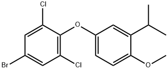 5-BROMO-1,3-DICHLORO-2-(3-ISOPROPYL-4-METHOXYPHENOXY)BENZENE 结构式
