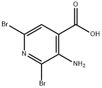 3-氨基-2,6-二溴吡啶-4-羧酸 结构式