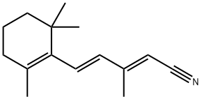 (2E,4E)-3-Methyl-5-(2,6,6-trimethyl-1-cyclohexen-1-yl)penta-2,4-dienenitrile 结构式