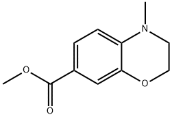 4-甲基-3,4-二氢-2H-苯并[B][1,4]恶嗪-7-羧酸甲酯 结构式