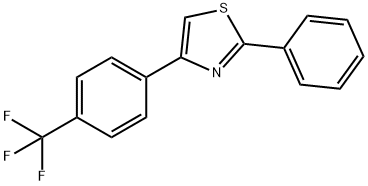 2-苯基-4-[4-三氟甲基苯基]噻唑 结构式