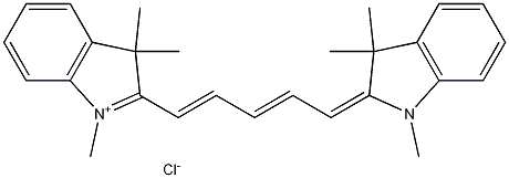 2-[5-(1,3-二氢-1,3,3-三甲基-2H-吲哚-2-亚基)-1,3-戊二烯-1-基]-1,3,3-三甲基-3H-吲哚氯化物 结构式