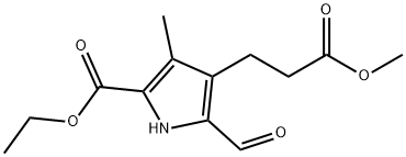 5-(Ethoxycarbonyl)-2-formyl-4-methyl-1H-pyrrole-3-propanoic Acid Methyl Ester
 结构式