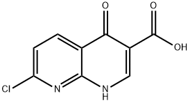 7-Chloro-4-hydroxy-[1,8]naphthyridine-3-carboxylic acid 结构式