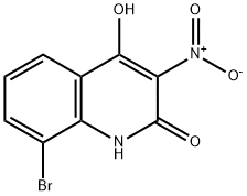 8-溴-4-羟基-3-硝基-2(1H)-喹啉酮 结构式