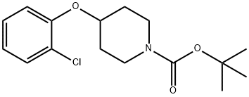 N-叔丁氧羰基-4-(2-氯苯氧基)哌啶 结构式