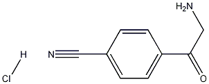 4-(2-氨基乙酰基)苯甲腈盐酸 结构式