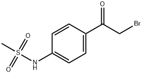 N-[4-(2-溴乙酰基)苯基]甲磺酰胺 结构式