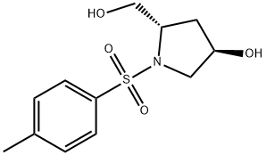 (2S,4R)-4-羟基-1-[(4-甲基苯基)磺酰基]吡咯烷-2-甲醇 结构式