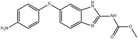 N-[6-[(4-Aminophenyl)thio]-1H-benzimidazol-2-yl]-carbamic acidmethylester 结构式