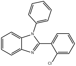 1-苯基-2-邻氯苯基苯并咪唑 结构式