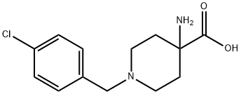 1-氯苄基-4-氨基-4-哌啶甲酸 结构式