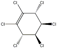 Cyclohexene, 1,2,3,4,5,6-hexachloro-, (3alpha,4beta,5beta,6alpha)- 结构式