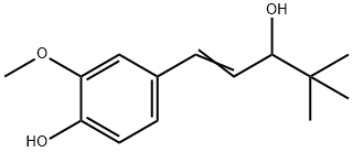 Phenol, 4-(4,4-dimethyl-3-hydroxy-1-pentenyl)-2-methoxy- 结构式