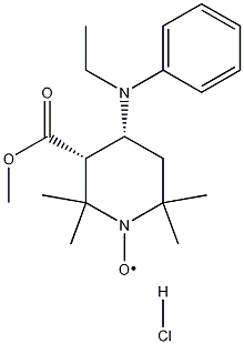 (3R,4R)-4-[(1S)-Phenylethylamino-3-methoxycarbonyl]-2,2,6,6-tetramethylpiperidine-1-oxyl Hydrochloride 结构式