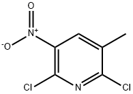 2,6-二氯-3-甲基-5-硝基吡啶 结构式