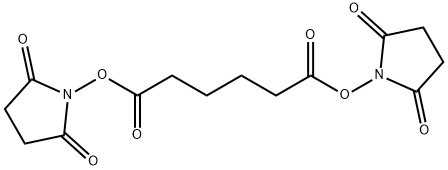 己二酸 1,6-二(2,5-二氧代-1-吡咯烷基)酯 结构式
