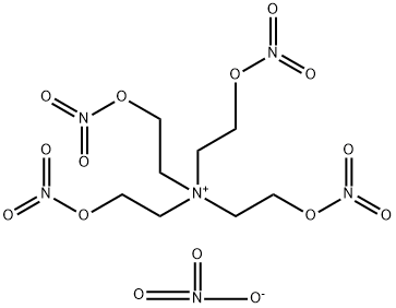 2-(Nitrooxy)-N,N,N-tris[2-(nitrooxy)ethyl]-ethanaminium nitrate 结构式