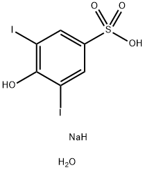 4-Hydroxy-3,5-diiodobenzenesufonic Acid Dihydrate, Sodium Salt, >95% 结构式